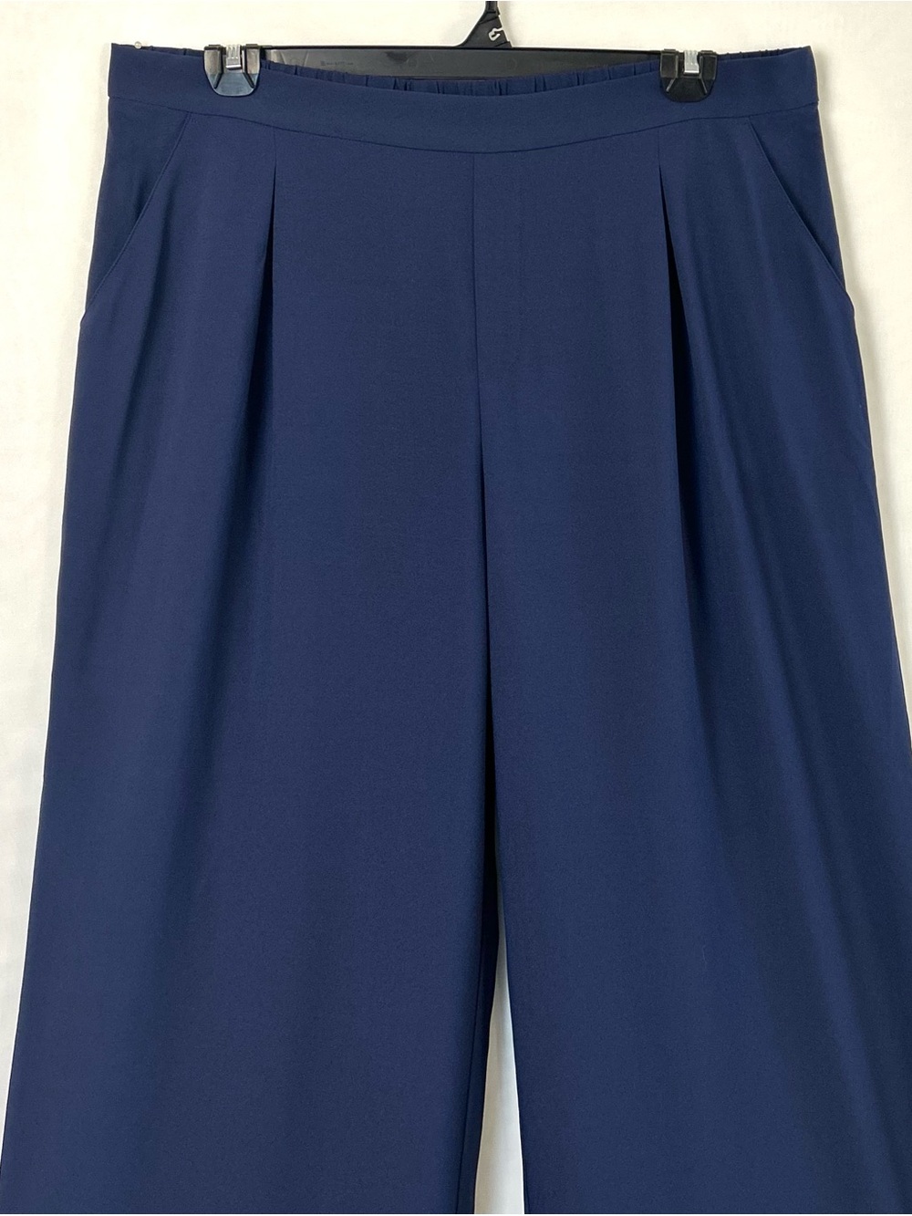 New BEAUTIFUL by Lawrence Zarian Navy Blue Pull-On Wide Leg Pants XL - Picture 3 of 12